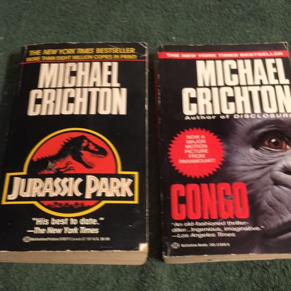 Ballantine Books Other - Two Michael Crichton novels: “Jurassic Park” and “Congo”